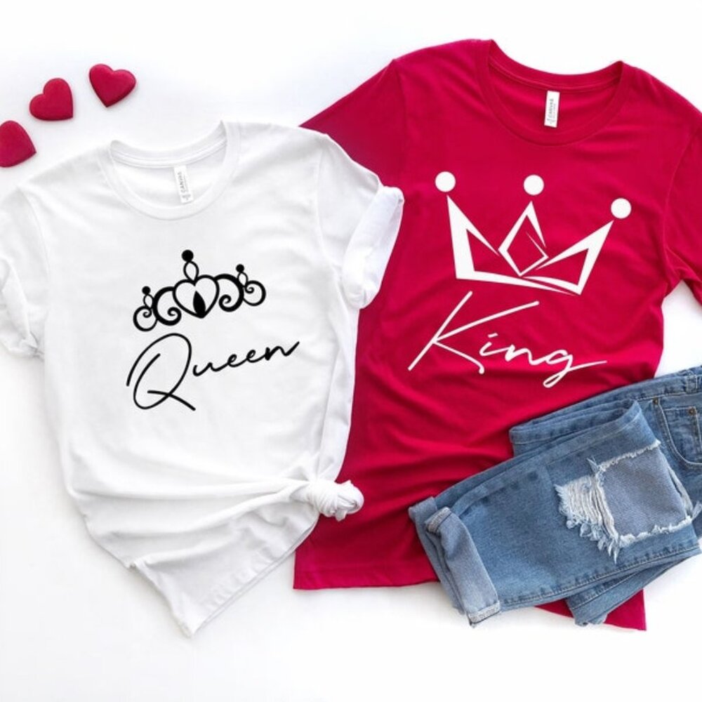 King and Queen Shirt, Crown Shirts, Best Couple Shirt